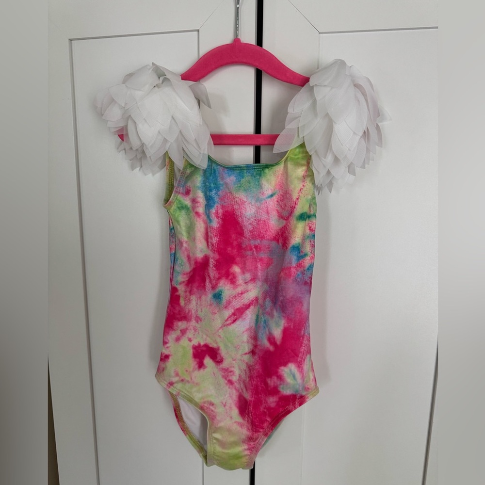 Stella Cove Tie Dye Toddler Girls Bathing Suit Swimsuit With Feathers Size 2t